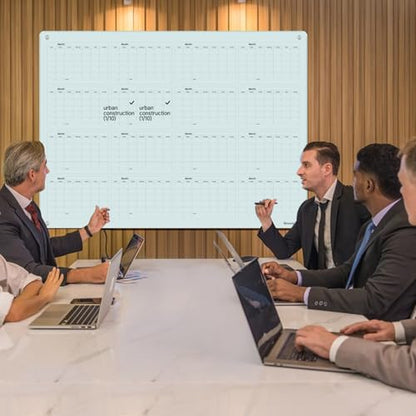 Magnetic Glass Yearly Calendar Whiteboard
