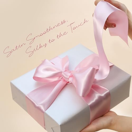 Light Pink Satin Ribbon 3 Inch x 10 Yards Double Faced