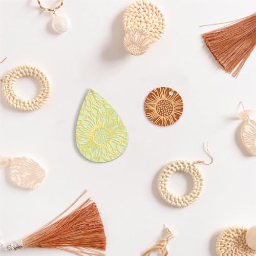 Polymer Clay Sunflower Texture Sheets for Earring Jewelry Making