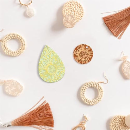 Polymer Clay Sunflower Texture Sheets for Earring Jewelry Making