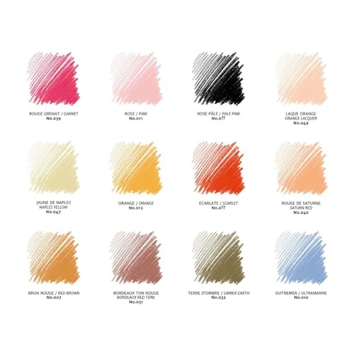Colored Crayons Set with 12 Assorted Portrait Colors (12 Count)