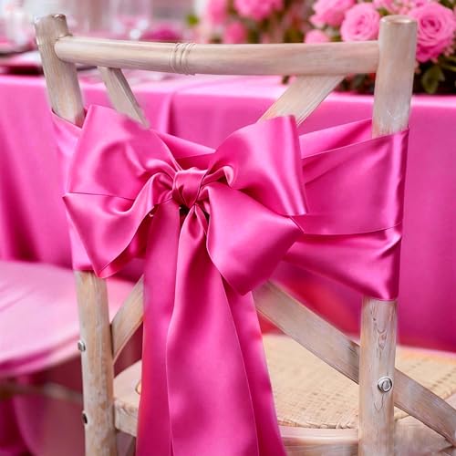 Hot Pink Satin Ribbon 4 Inch x 10 Yards Double Faced