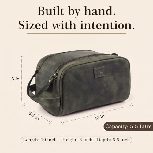 Leather Toiletry Bag for Men
