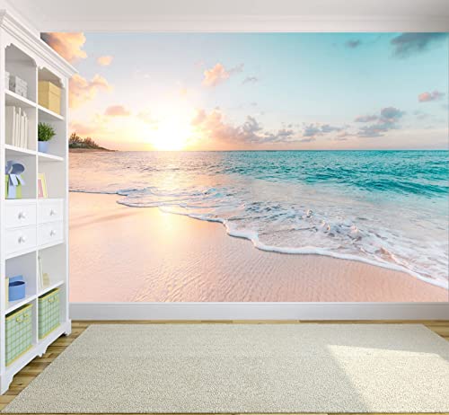 Sunset Wall Murals Romantic Beach Photo Mural