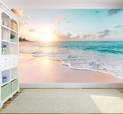 Sunset Wall Murals Romantic Beach Photo Mural