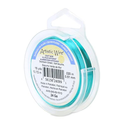 24 Gauge Silver Plated Tarnish Resistant Colored Copper Craft Wire