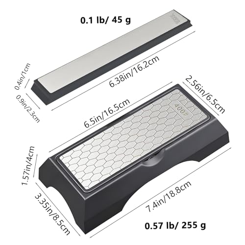 Diamond Sharpening Stone Set & Knife Sharpener Whetstone Kit