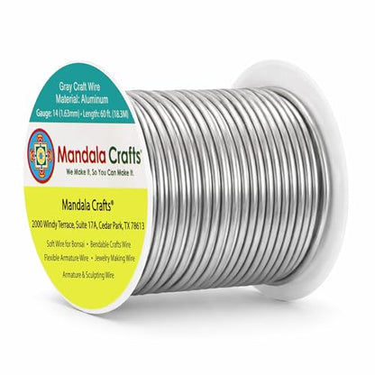 14 Gauge Gray Anodized Aluminum Craft Wire