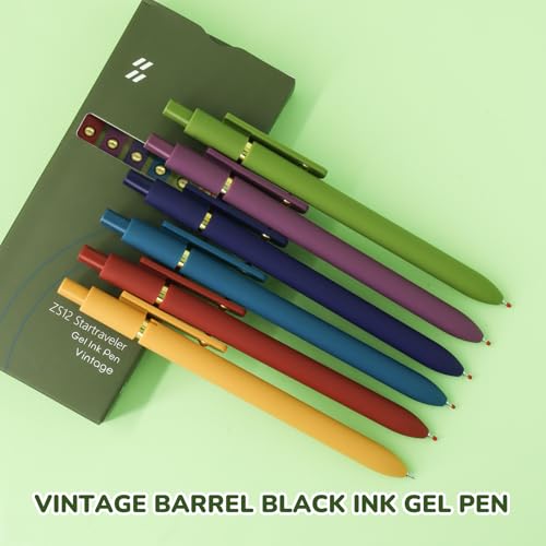 Gel Pens 6 Pcs Black Ink Pens for Women (6 Count)