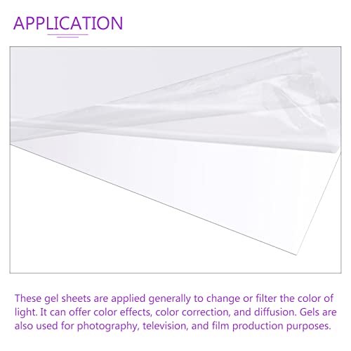 10Pcs Correction Gel Light Filter Overlay Transparent Plastic PVC Sheets Clear for Photo