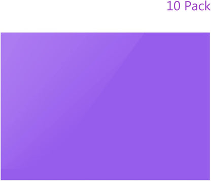 DMiotech 10Pcs Correction Gel Light Filter Overlay Transparent Plastic PVC Sheets Purple for Photo，Film,Video