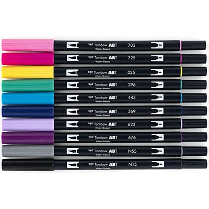 56188 Dual Brush Pen Art Markers (10 Count)