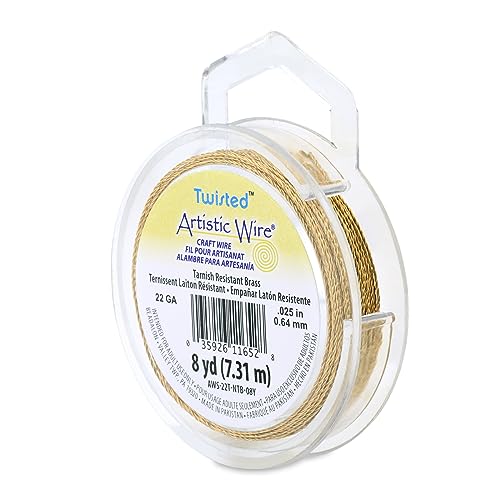 22 Gauge .64 mm Tarnish Resistant Brass Craft Wire