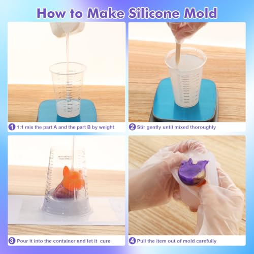 Silicone Mold Making Kit 84oz 10A Elastic Liquid Silica Gel