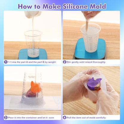 Silicone Mold Making Kit 84oz 10A Elastic Liquid Silica Gel