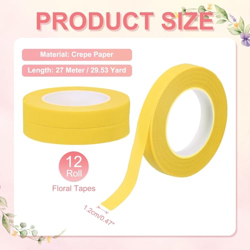 12 Rolls Floral Tapes