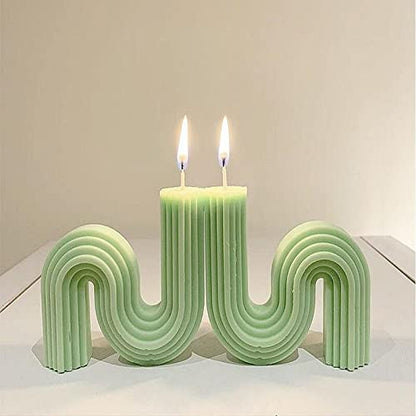 2 Pack 6 inch + 7 inch Twist Candle Molds (2 Count)