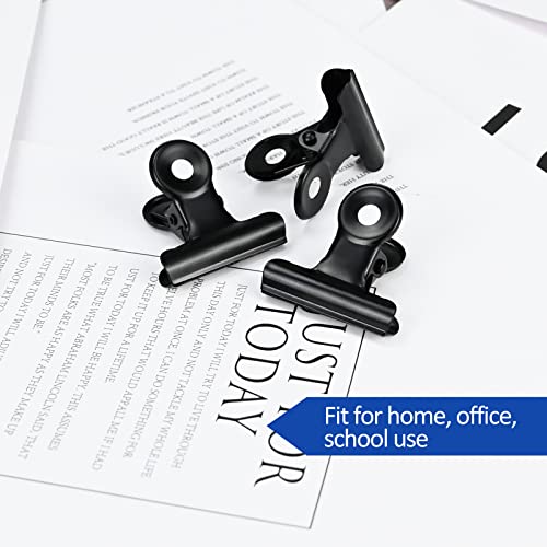 30 Pack Bulldog Clips 0.87 Inch Small Hinge Paper Clips Metal Hinge Clips for Crafts (30 Count)