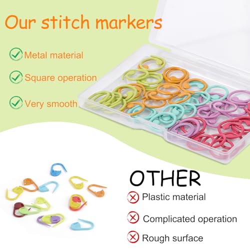 50 Pcs Metal Crochet Stitch Markers (50 Count)