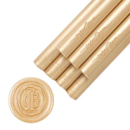8 Pcs 11mm Gold Glue Gun Wax Seal Sticks for Envelopes Seal (8 Count)