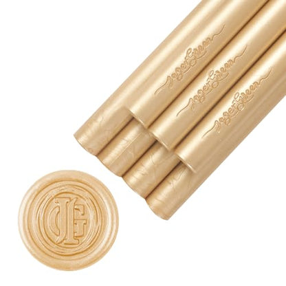 8 Pcs 11mm Gold Glue Gun Wax Seal Sticks for Envelopes Seal (8 Count)