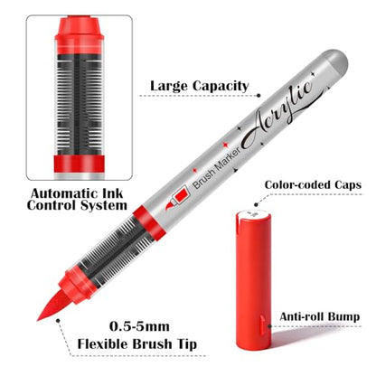 Paint Markers Acrylic Paint Pens (24 Count)