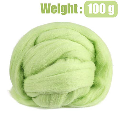 3.53oz Needle Felting Wool Roving Wool for Felting Wool Felting Supplies (3.5 Ounce)