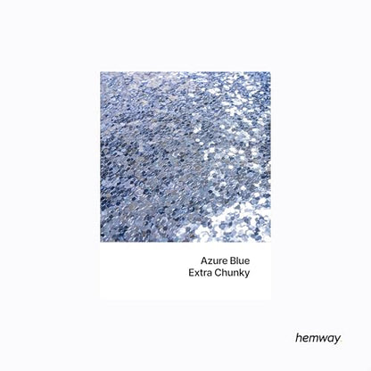 Resin Glitter Azure Blue 100g Extra Chunky (3.5274 Ounce)