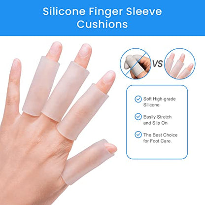 20 PCS Gel Finger Sleeve Protectors (20 Count)