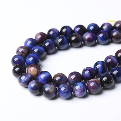 72PCS 10mm AAA Natural Tiger Eye Stone Beads Gemstone Round Spacer Loose Beads for Jewelry Making DIY Bracelet