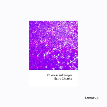 Resin Glitter Fluorescent Purple 100g Extra Chunky (3.5274 Ounce)