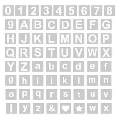 2 Inch 65 Pcs Letter Stencils (65 Count)
