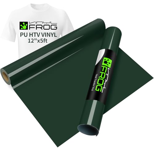 Dark Green Heat Transfer Vinyl Roll 12" x5ft Matte HTV Vinyl (5 Foot)