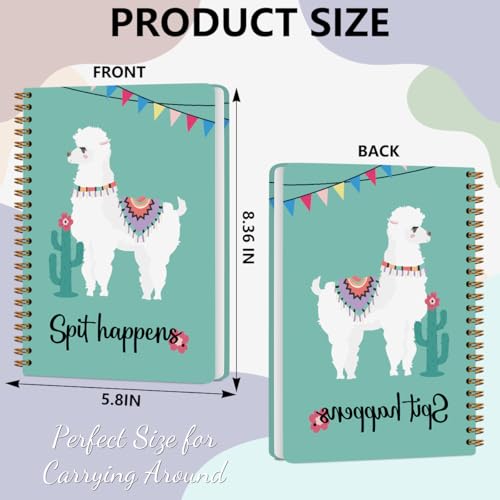 Funny Llama Spiral Notebook 5.8x8.3 Inch