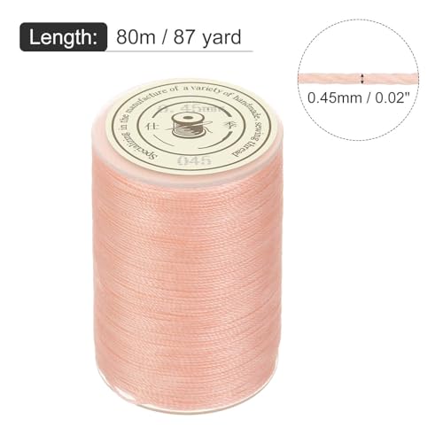 Waxed Cord 0.45mm Waxed Thread 87 Yard Wax String Leather Cord for Bracelet Making
