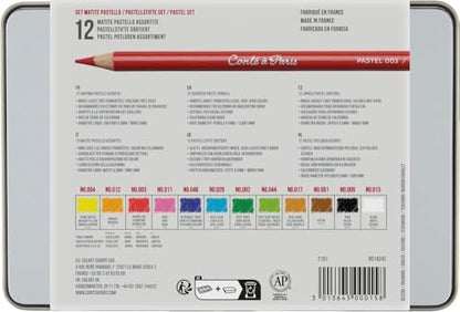 Pastel Pencils with 12 Assorted Colors (12 Count)