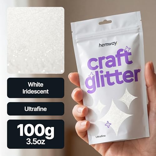 Craft Glitter White Iridescent 100g Ultrafine Glitter (3.5 Ounce)