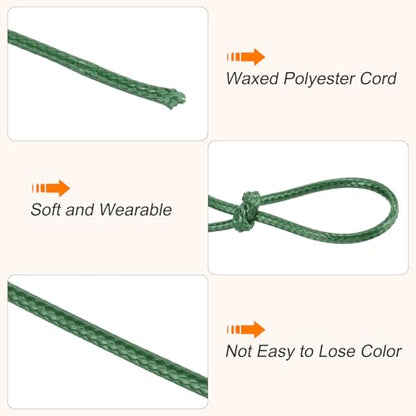 Waxed Cord 2.5mm Waxed Polyester Cord 87 Yard Wax String for Bracelet Making