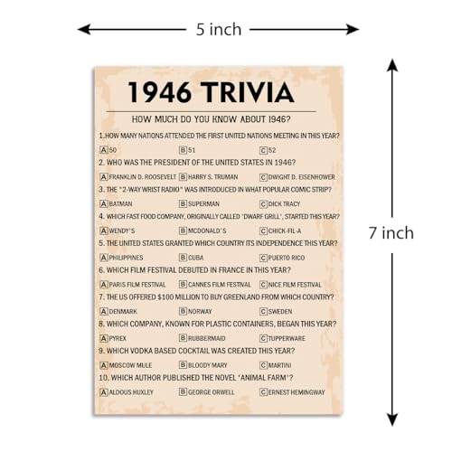 80th Birthday Party Games (30 Count)