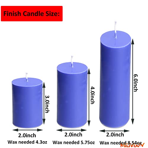 3PCS Pillar Candle Molds (3 Count)