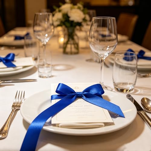 1 Inch x 100yds Royal Blue Satin Ribbon for Crafts (300 Foot)
