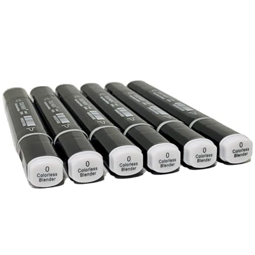6 Pack Blender Colorless Alcohol Markers (6 Count)