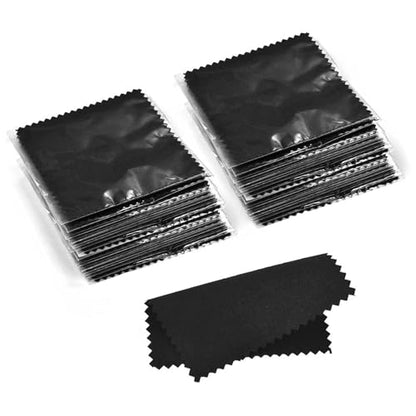 100pcs Jewelry Cleaning Cloth Black Polishing Cloth for Sterling Silver Gold Platinum Small Silver Polish 8x8cm (100 Count)