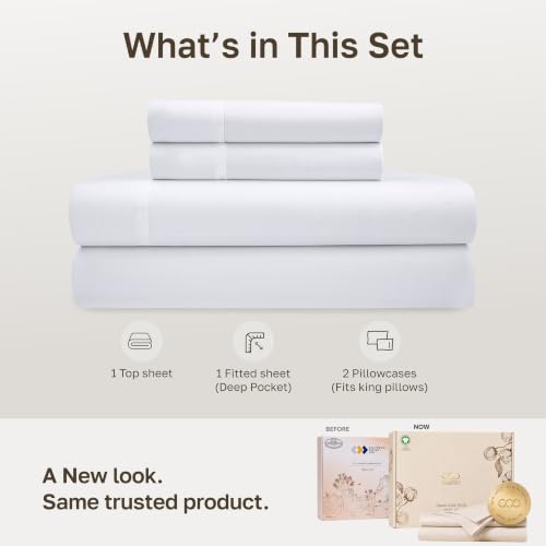 100% Organic Cotton King Size Sheets Set