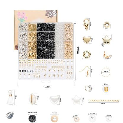 Jewelry Making Supplies Kit Natural Stone Beads for Irregular Natural Stone with for DIY Craft Bracelet Necklace Earrings for Adults