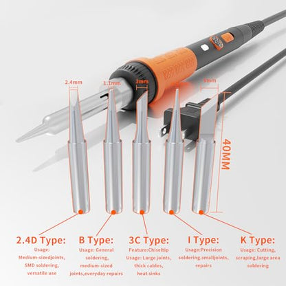 908B Orange Soldering Iron Kit 60W