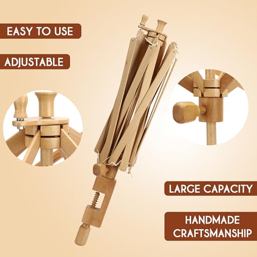 Wooden Umbrella Yarn Swift for Knitting & Crochet