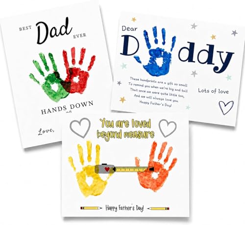 Pack 3 Fathers Day Crafts for Kids Handprint Gift