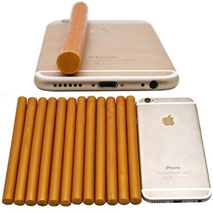 Amber Gold Wax Seal Sticks for Standard Size Hot Melting Glue Gun (12 Count)