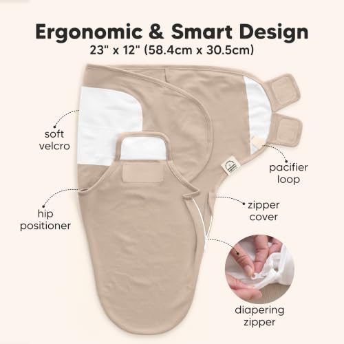 Newborn Swaddles with Zippers (3 Count)